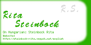 rita steinbock business card